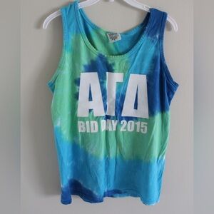 Alpha Gamma Delta Tie Dye Comfort Colors Tank Top